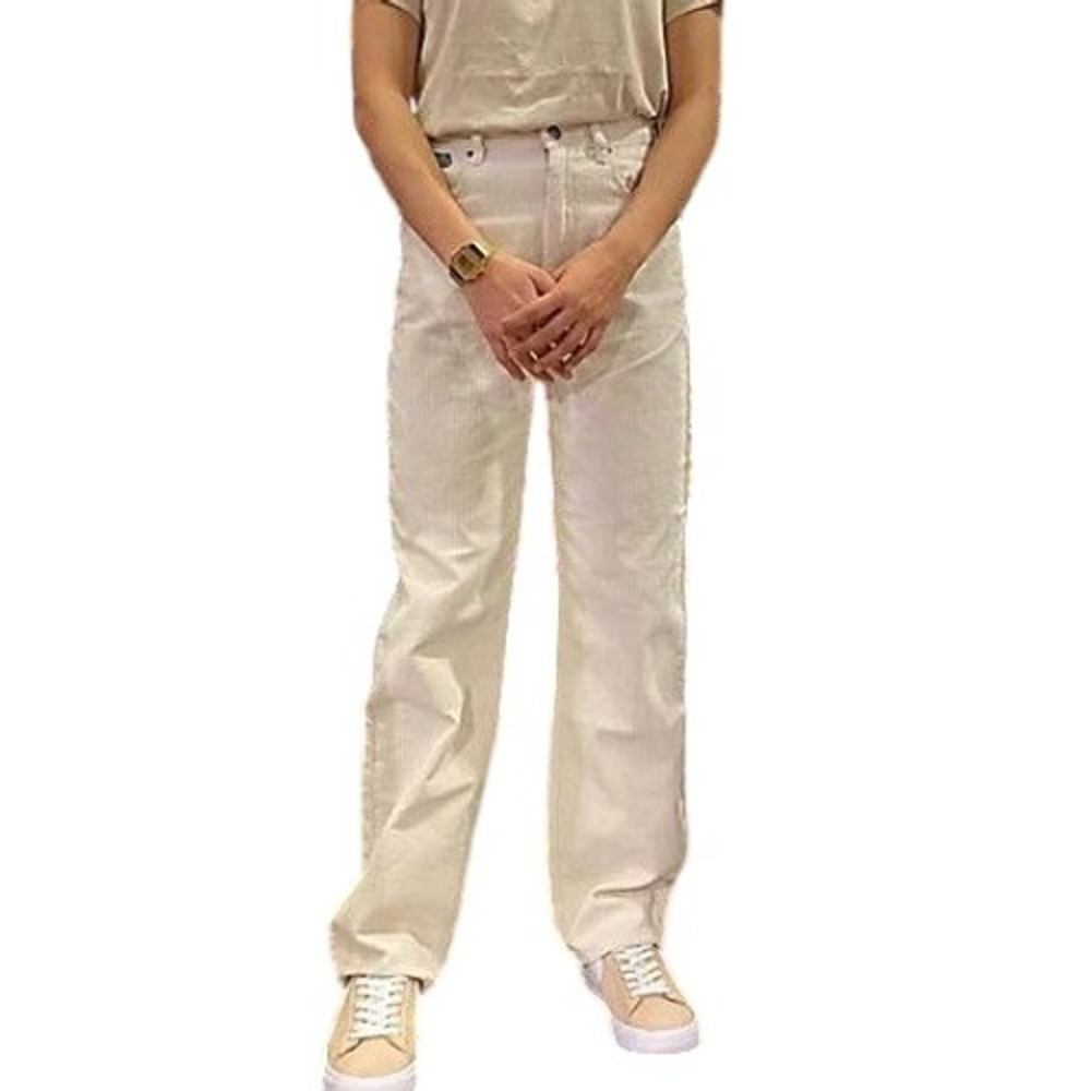 Empyre Womens Cream Ivory Corduroy Tori Pants Skater Loose‎ Fit Size 6